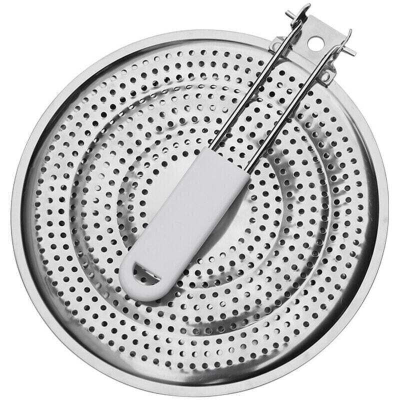 foto del prodotto diffusore di calore in acciaio inossidabile da 21 cm solo per piano cottura a gas ..