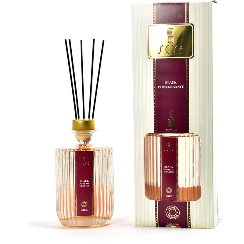 foto del prodotto diffusore di essenza da 500 ml con bacchetti in cotone, scatola regalo red wine