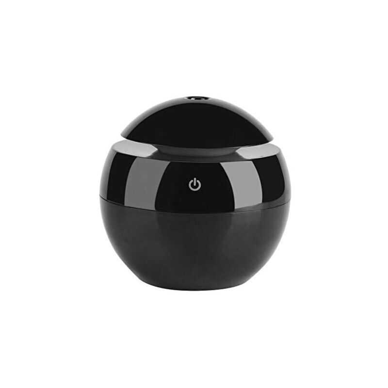 foto del prodotto diffusore di oli essenziali da 130 ml, umidificatore portatile ad ultrasuoni per spa, massaggi, yoga, salone o ufficio nero 