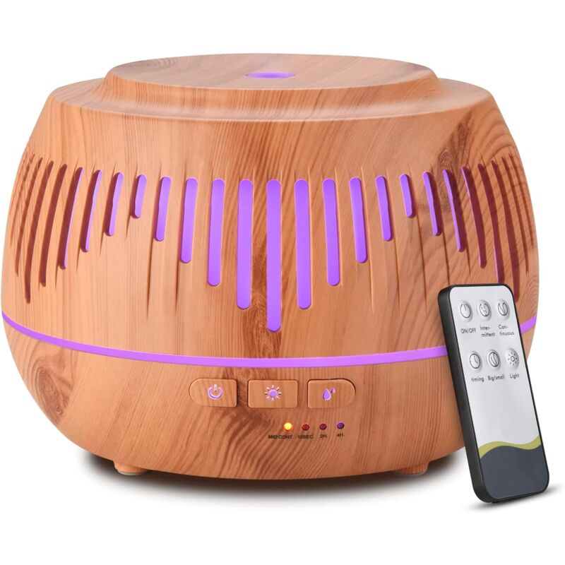 foto del prodotto diffusore di oli essenziali da 500 ml, umidificatore per aromaterapia ad ultrasuoni per casa, ufficio, camera da letto, spegnimento automatico 7 luci