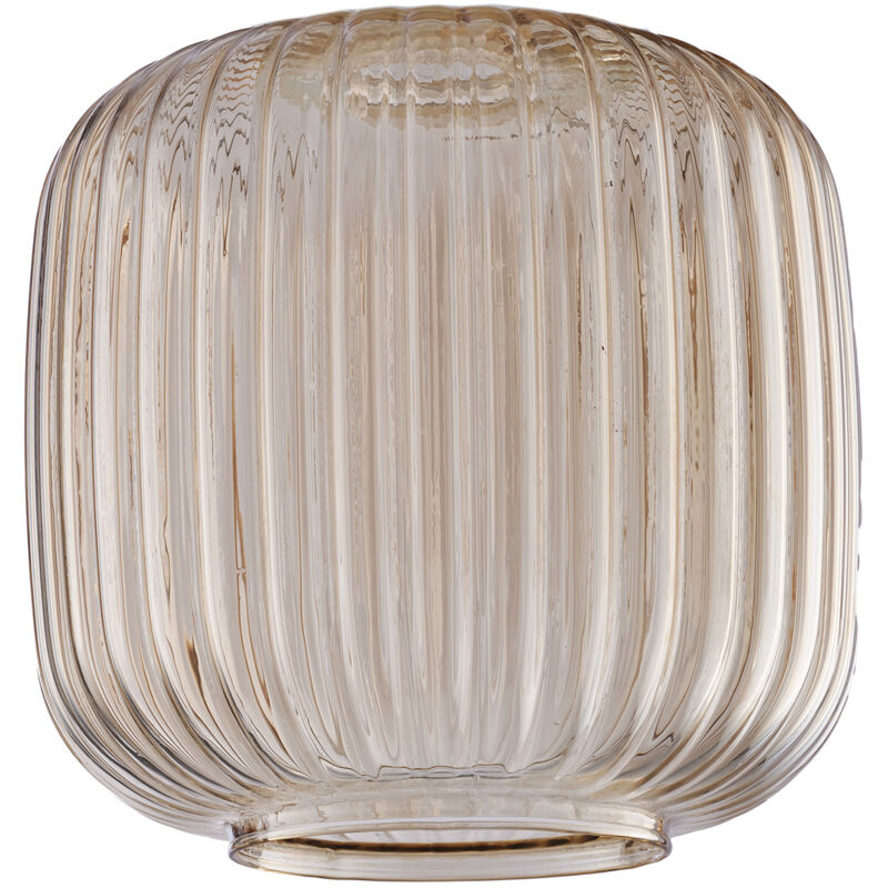 foto del prodotto diffusore in vetro soffiato ambra decoro effetto plisse'