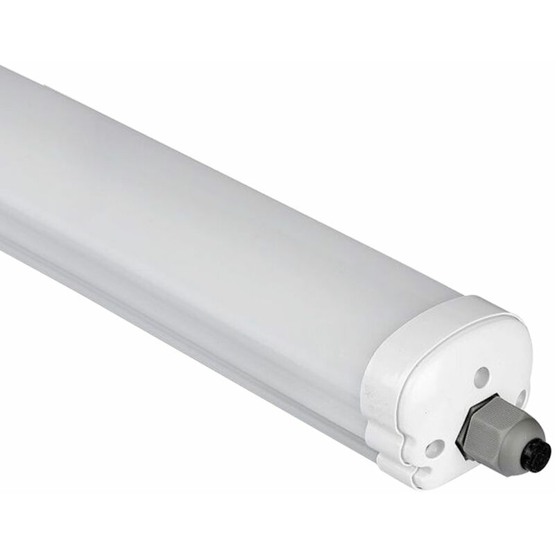 foto del prodotto diffusore luce a prova di umidit plafoniera officina garage seminterrato tubo fluorescente, ip65, 36 watt led 4320 lumen 6400k bianco freddo, lxlxp