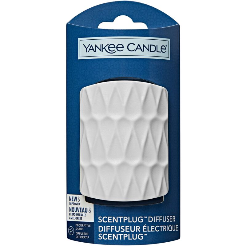 foto del prodotto diffusore scentplug, motivo biologico bianco attenzione spina inglese yankee candle