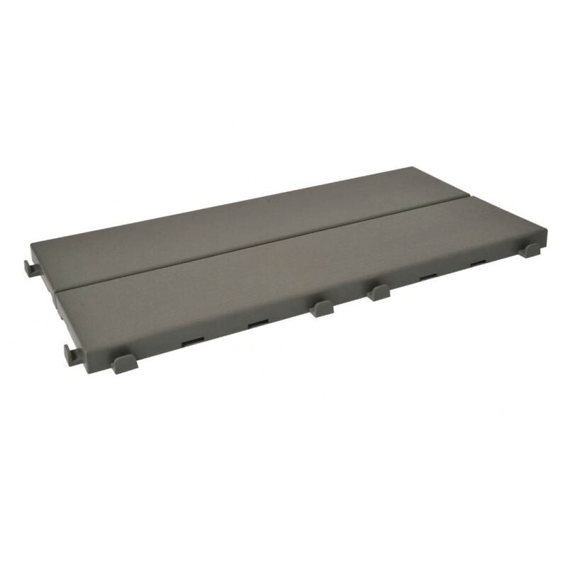 foto del prodotto digiplastics piastrella singola autobloccante in plastica con finitura ad effetto legno 37,7 x 18,6 cm da interno esterno e giardino