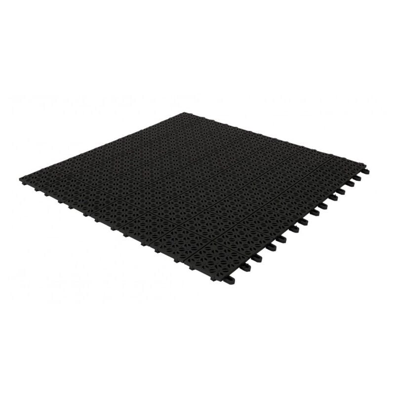 foto del prodotto digiplastics piastrella singola flessibile in plastica 55,5 x 55,5 cm da esterno e giardino. drenante e autobloccante