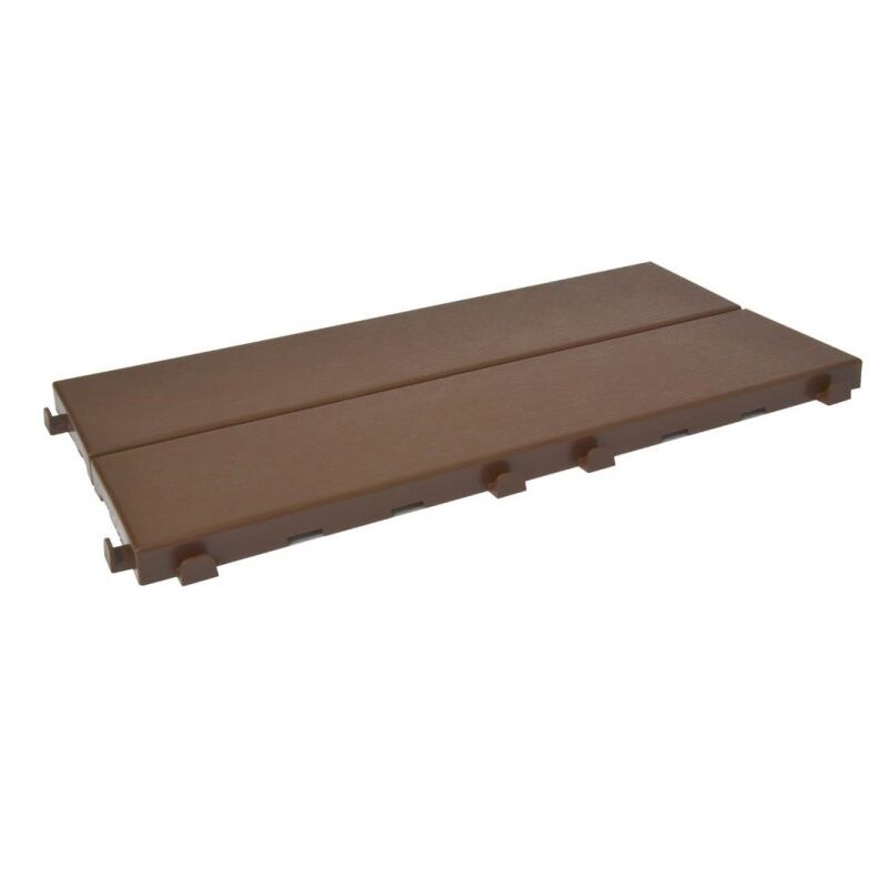 foto del prodotto digiplastics piastrelle autobloccanti in plastica con finitura ad effetto legno 37,7 x 18,6 cm da interno, esterno e giardino. pezzi 162 colore 