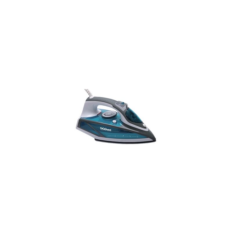 foto del prodotto digiquest ferro da stiro a vapore con piastra in ceramica steamy ceramic s2, 2600w, vapore regolabile, serbatoio trasparente 420ml, tecnologia