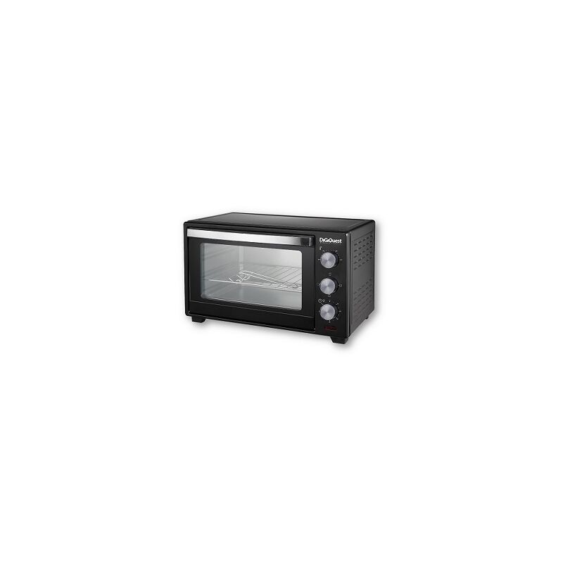 foto del prodotto digiquest forno elettrico statico 25 litri, 1600 w, timer 60 min, spegnimento automatico e illuminazione interna, doppio vetro temperato resistente