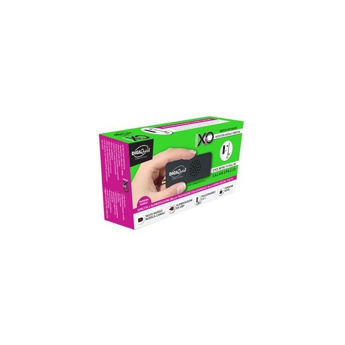 foto del prodotto digiquest ricevitore digitale terrestre stick dvb t2 full hd hevc main 10