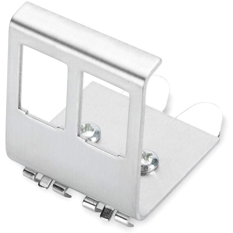 foto del prodotto digitus adattatore per guida din per moduli keystone 2 porte angolo di 45 acciaio inox alloggiamento aperto