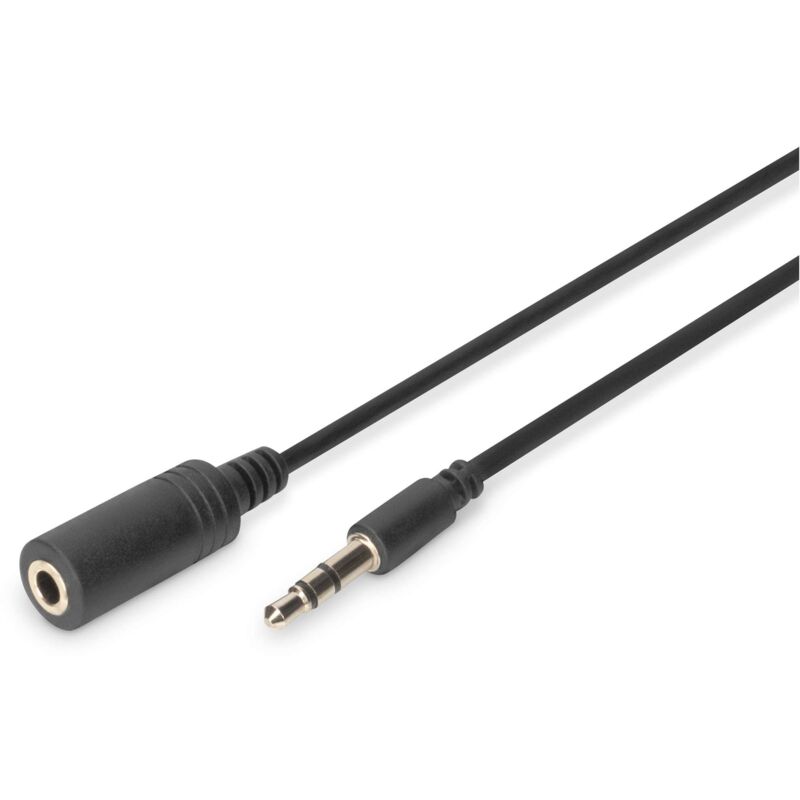 foto del prodotto digitus cavo stereo 3,5 mm. prolunga scheda audio per cuffie casse maschio femmina mt. 2.50 ak 203 2.5m 