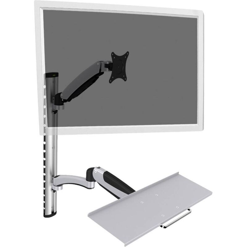 foto del prodotto digitus da 90354 1 parte supporto a muro per monitor 38,1 cm 15 68,6 cm 27 nero, argento regolabile in altezza,