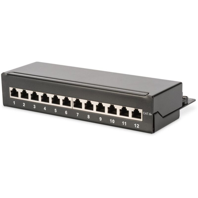 foto del prodotto digitus dn91612sdea pannello 1u 12 porte rj45s cat 6a nero