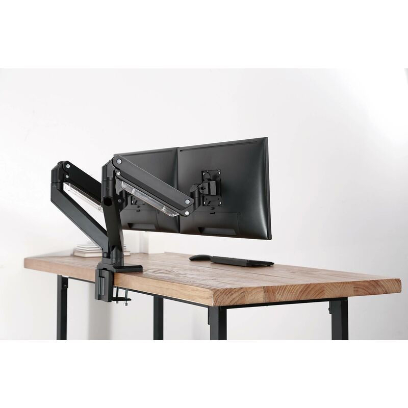 foto del prodotto digitus porta monitor universale doppio con molla a gas e montaggio a incastro