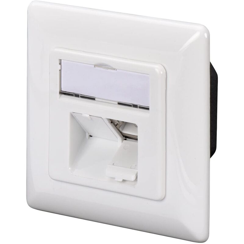 foto del prodotto digitus - scatola di giunzione cat-6a - 2 porte rj45 - presa di rete montata su superficie - alimentazione verticale - pronta per il design - bianco