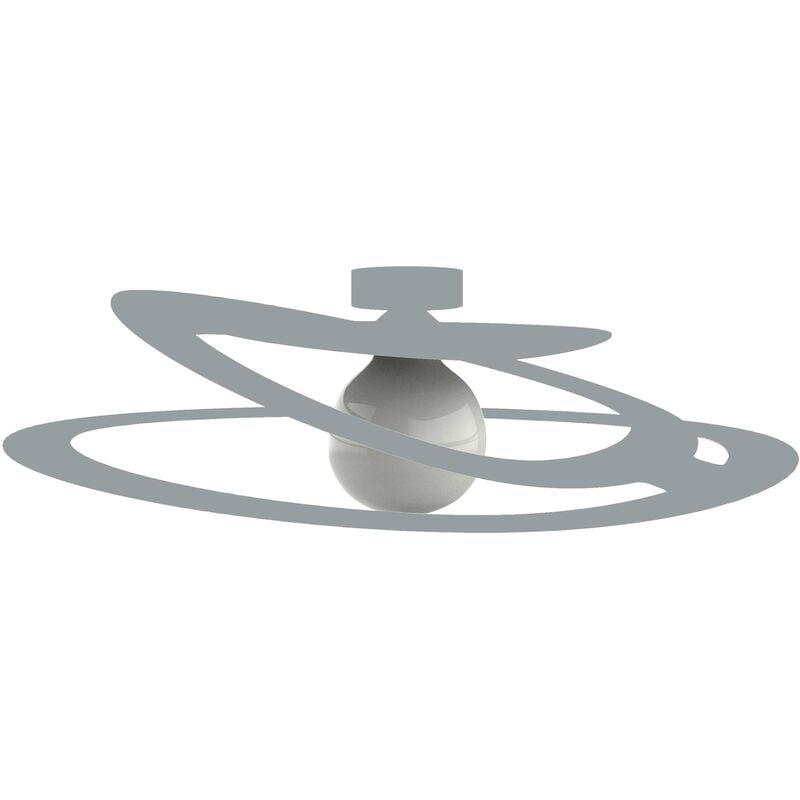 foto del prodotto dilate plafoniera, 1x e27, max 42w, metallo, grigio, d.60cm - lumicom
