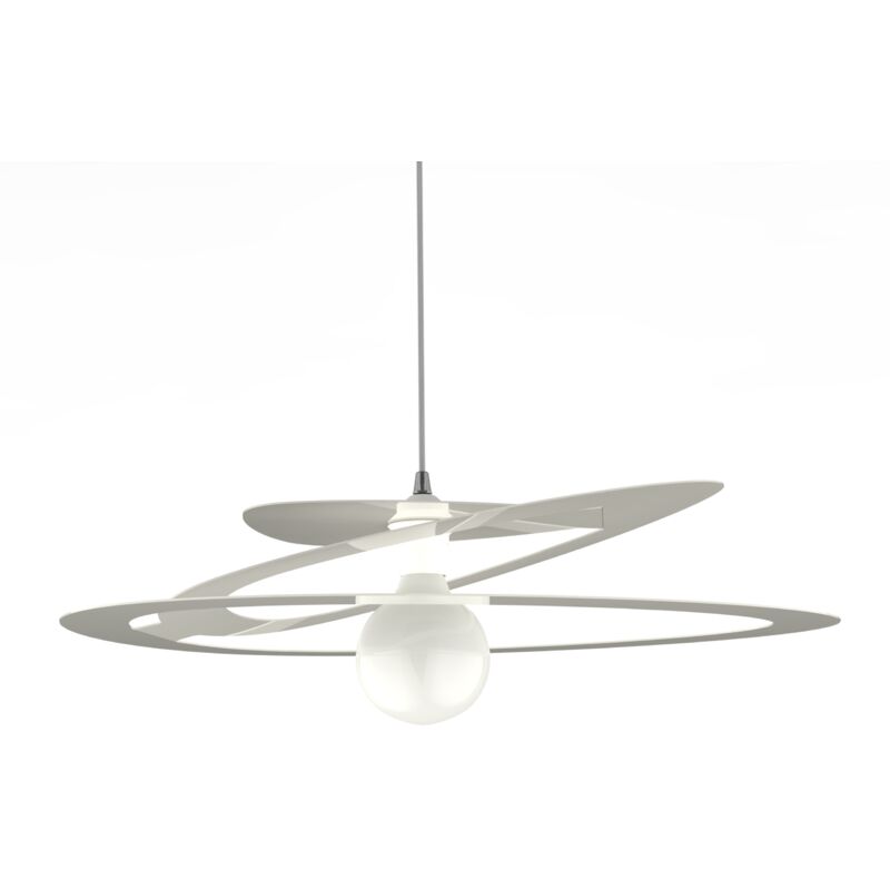 foto del prodotto dilate sospensione, 1x e27, max 42w, metallo, bianco lucido, d.60cm lumicom