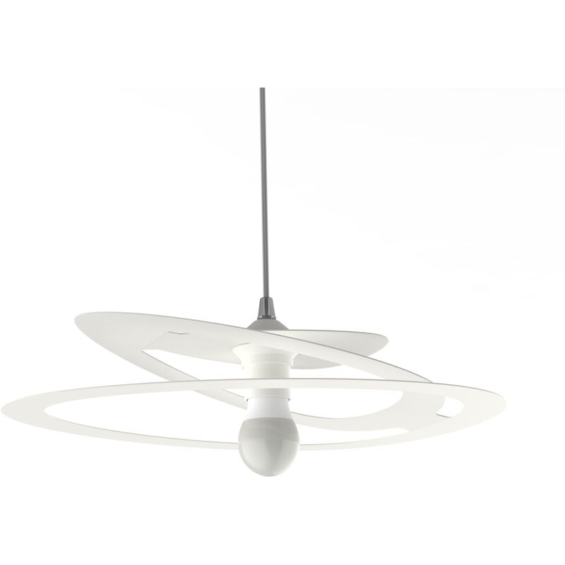 foto del prodotto dilate sospensione, 1x e27, max 42w, metallo, bianco opaco, d.40cm lumicom