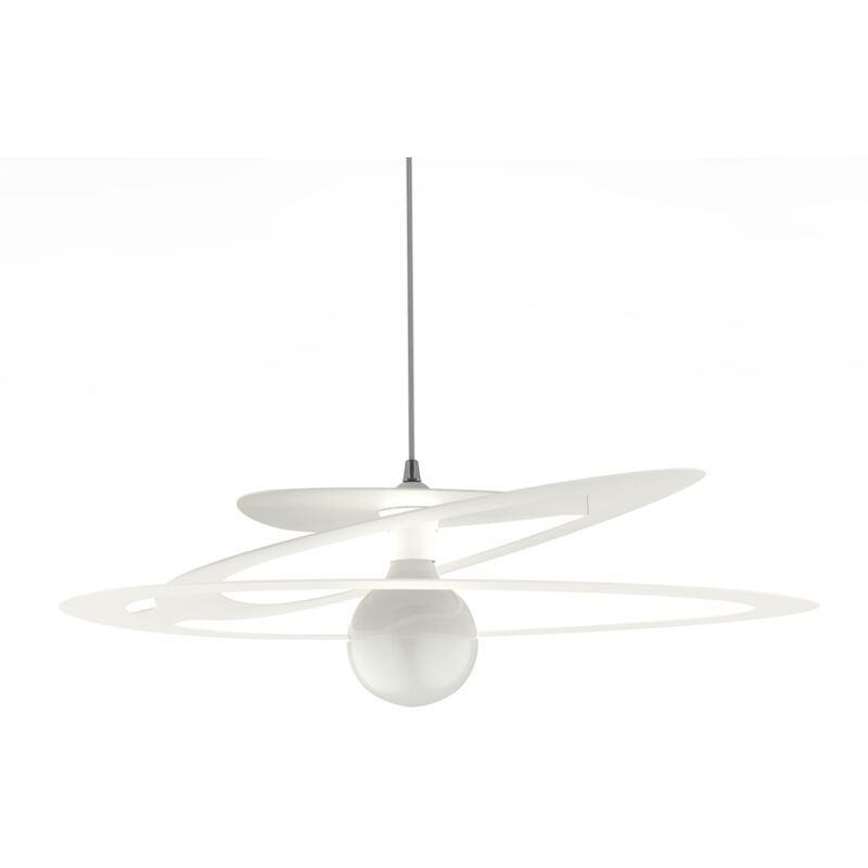 foto del prodotto dilate sospensione, 1x e27, max 42w, metallo, bianco opaco, d.60cm lumicom