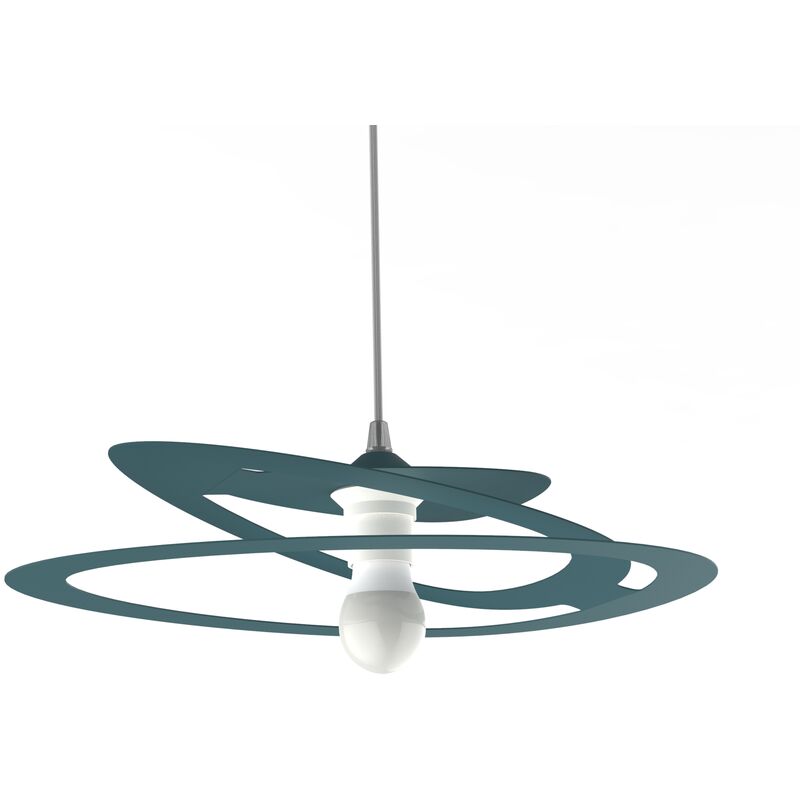 foto del prodotto dilate sospensione, 1x e27, max 42w, metallo, blu mediterraneo, d.40cm lumicom