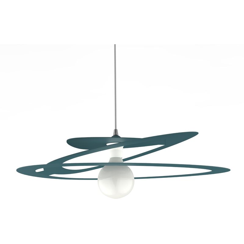 foto del prodotto dilate sospensione, 1x e27, max 42w, metallo, blu mediterraneo, d.60cm lumicom