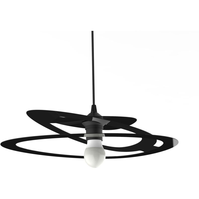 foto del prodotto dilate sospensione, 1x e27, max 42w, metallo, nero lucido, d.40cm lumicom