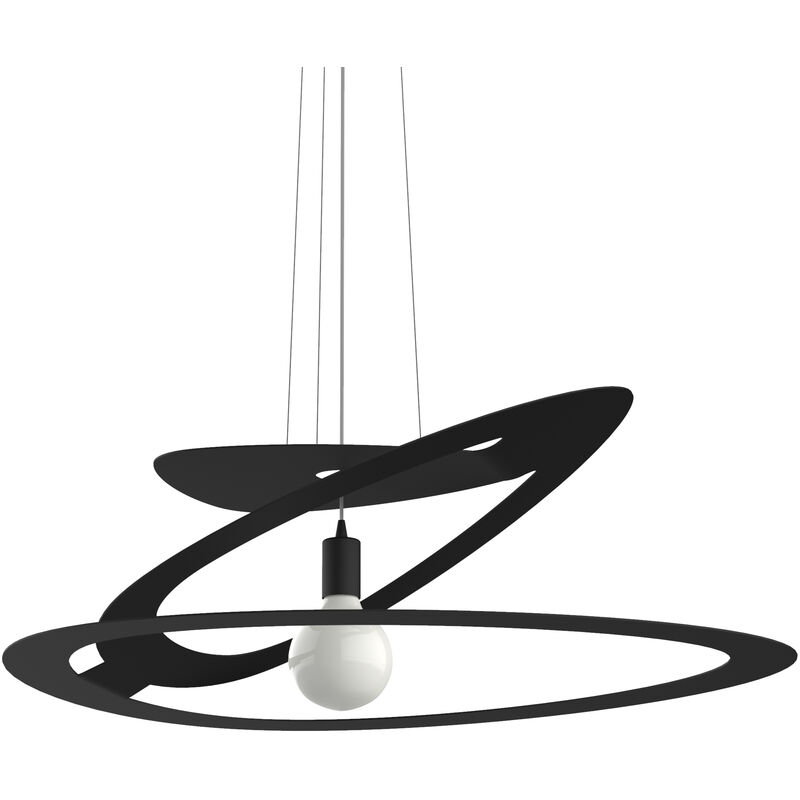 foto del prodotto dilate sospensione, 1x e27, max 42w, metallo, nero opaco, d.80cm lumicom