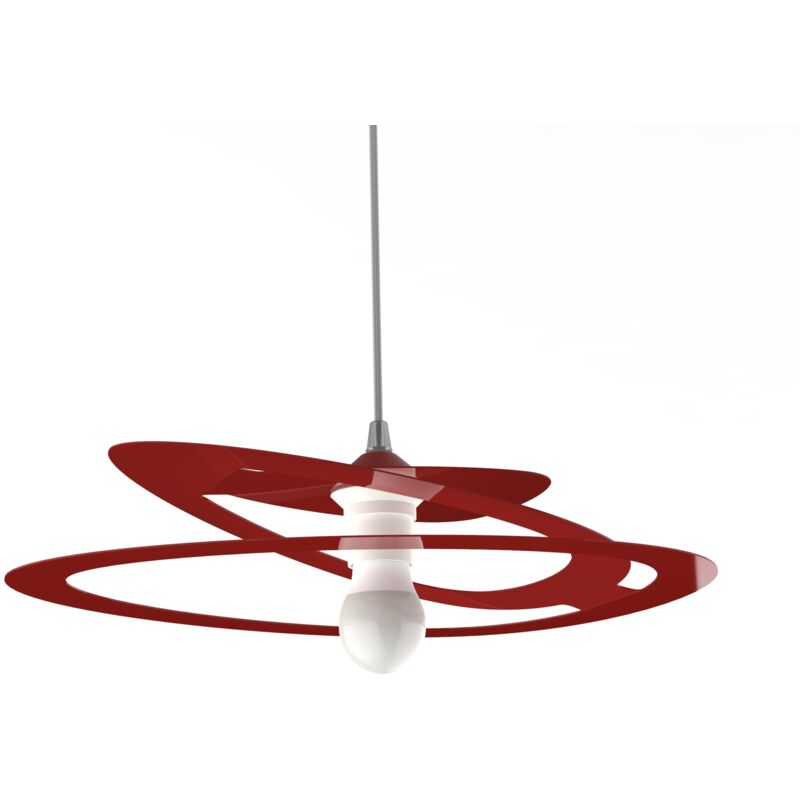 foto del prodotto dilate sospensione, 1x e27, max 42w, metallo, rosso lucido, d.40cm lumicom