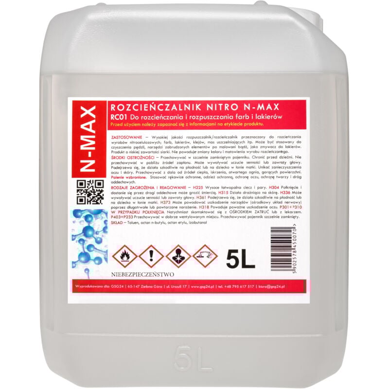 foto del prodotto diluente nitro rc-01 n-max 5l