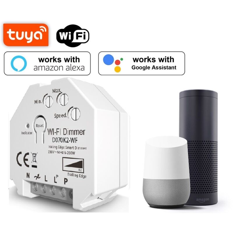 foto del prodotto dimmer smart wifi 250w tuya app push