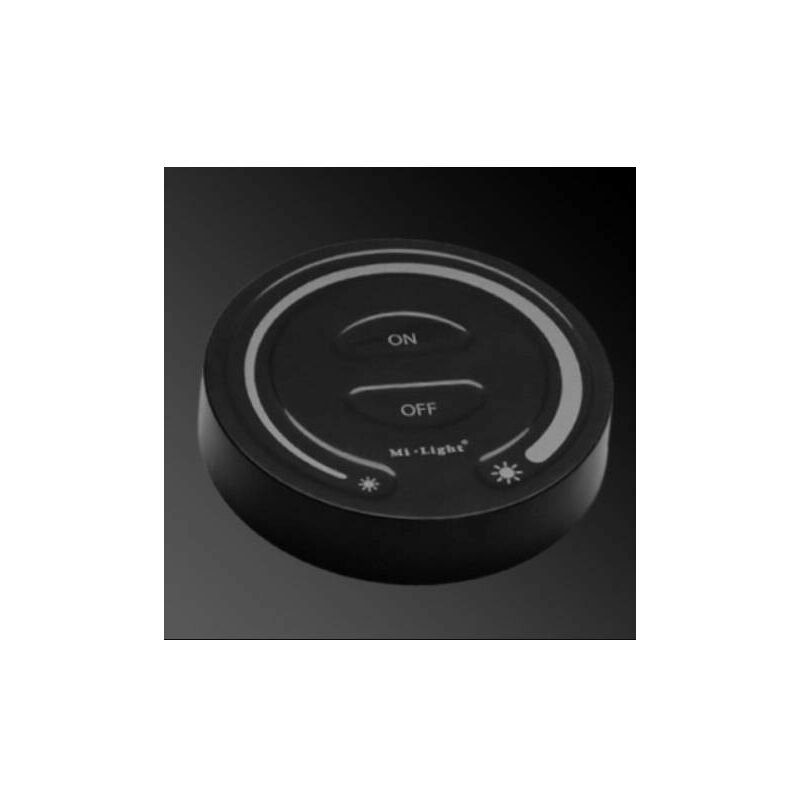 foto del prodotto dimmer touch con telecomando rotondo monocolore nero 087b