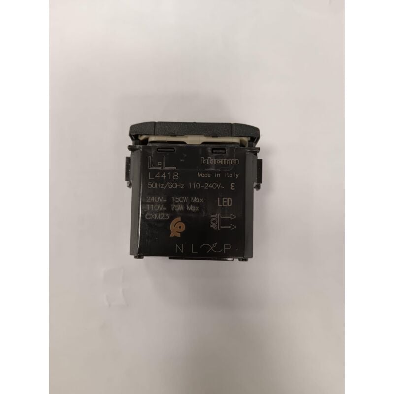 foto del prodotto dimmer universale a pulsante bticino livinglight 1 modulo 3 fili antracite l4411n l4418