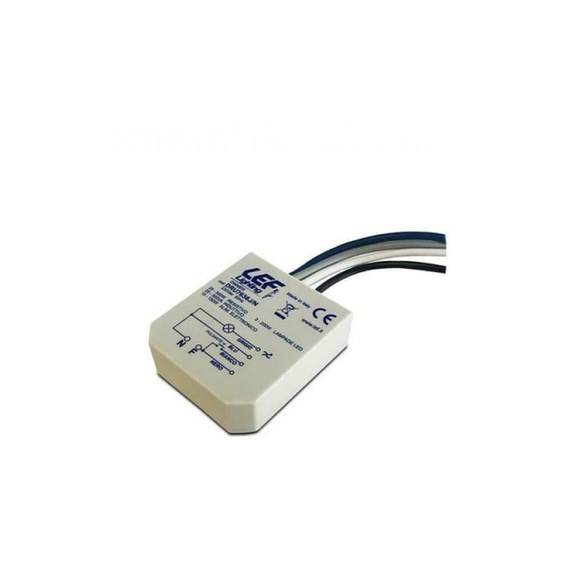 foto del prodotto dimmer varialuce universale per regolazione a taglio di fase igbt e triac comandabile da pulsante dru7636j/n - lef