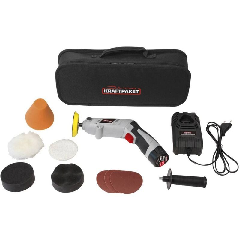 foto del prodotto dino kraftpaket multiplex drehbar in stabform 640256 lucidatrice rotativa a batteria 10.8 v 100 w 400 3000 giri min 8