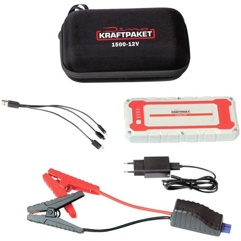 foto del prodotto dino kraftpaket sistema di accensione rapido 12v 1500a 62.9wh 136150 corrente d avviamento ausiliaria 12 v 500 a luce