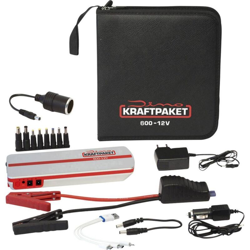 foto del prodotto dino kraftpaket sistema di accensione rapido 136102 corrente d avviamento ausiliaria 12 v 300 a 2 x uscita 12v, 2 x p