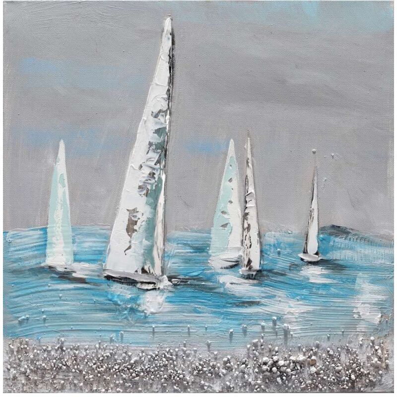 foto del prodotto dipinto su tela barche a vela ii