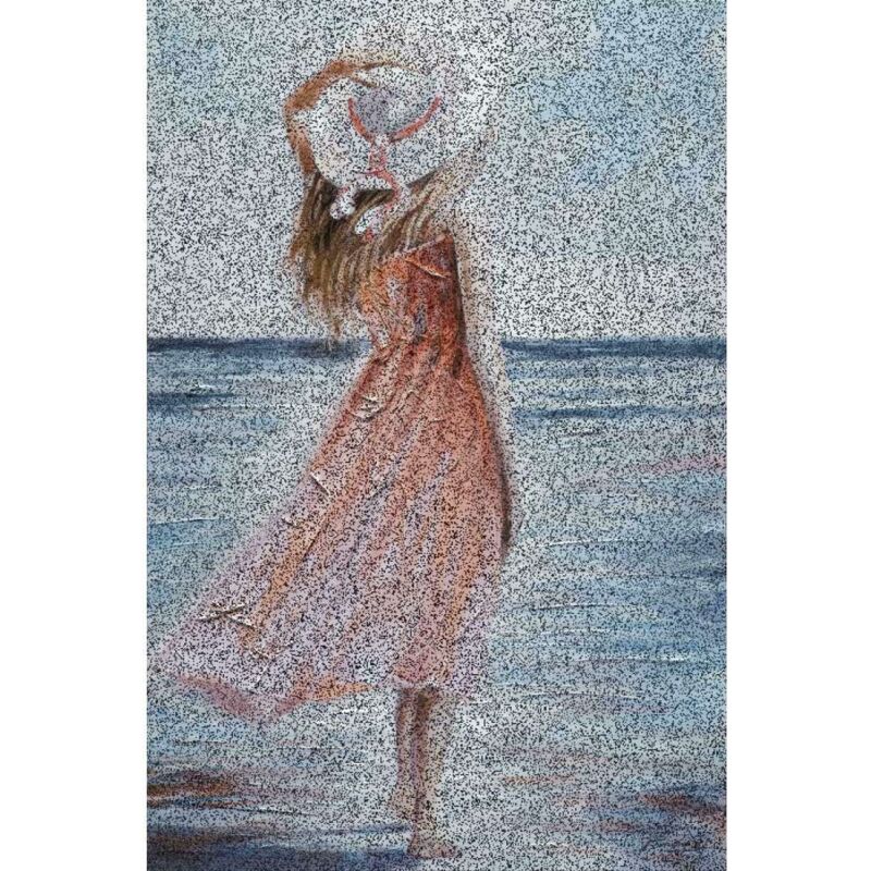 foto del prodotto dipinto su tela ragazza