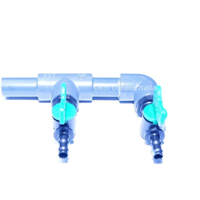 foto del prodotto diramatore a 2 per tubo aria 9 mm con microregolazione