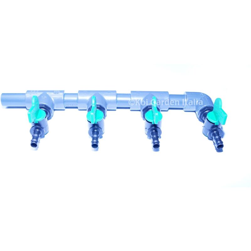 foto del prodotto diramatore a 4 per tubo aria 9 mm con microregolazione
