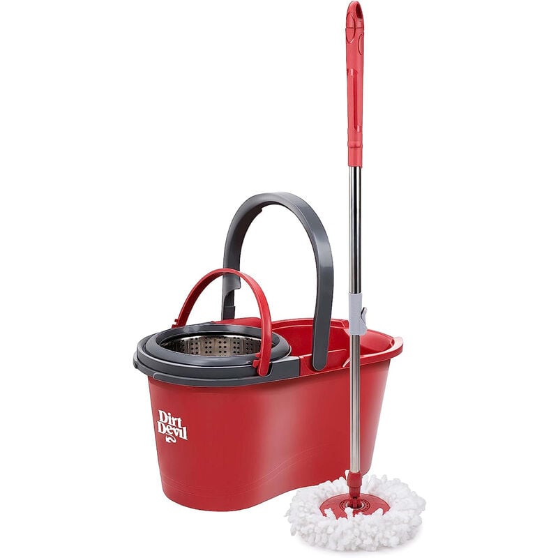foto del prodotto dirt devil mop mocio in microfibra estendibile con strizzatore e secchio 16litri con manico