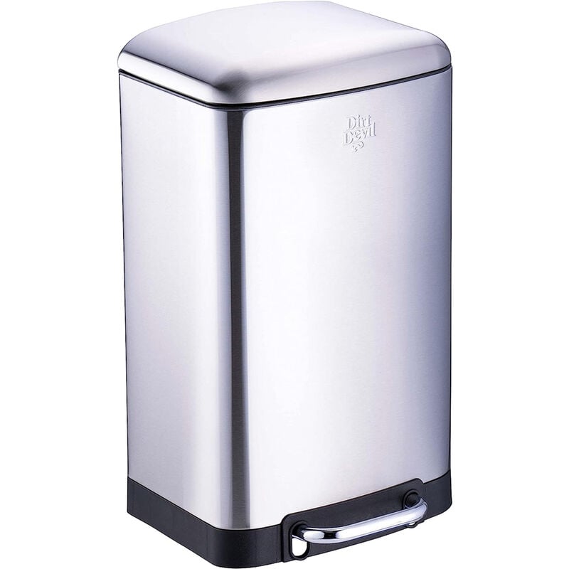 foto del prodotto dirt devil pattumiera a pedale acciaio inox 20 l cesto rimovibile e chiusura ammortizzata