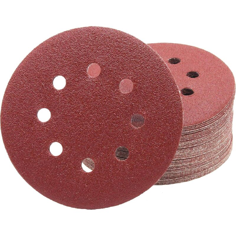 foto del prodotto dischi abrasivi lablanc 125 mm grana 80 carta abrasiva 100 pezzi disco abrasivo a 8 fori per levigatrice orbitale