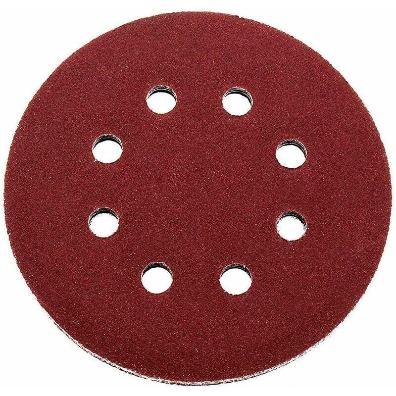 foto del prodotto dischi abrasivi professionali 60 pezzi 8 fori 125 mm mixpack 10 x grana 40 60 80 120 180 240 ciascuno per levigatrici eccentriche 