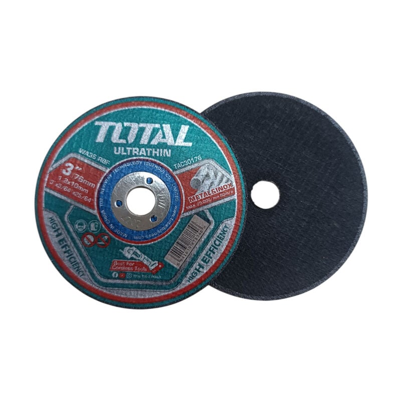foto del prodotto dischi abrasivi smerigliatrice flex taglio ferro metallo inox 5pz 76mm total