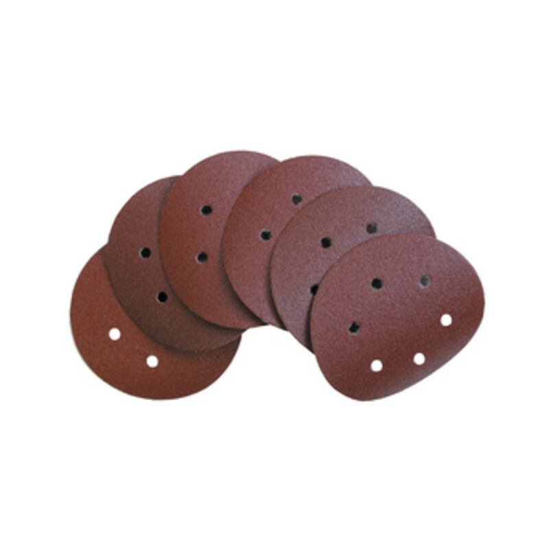 foto del prodotto dischi abrasivi velcrati 6 fori mm.150 gr.100. prezzo per 1 pezzo.