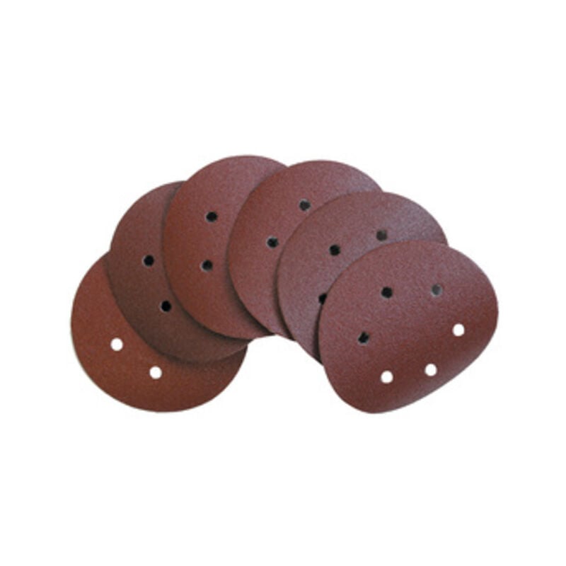 foto del prodotto dischi abrasivi velcrati 6 fori mm.150 gr.120. prezzo per 1 pezzo.