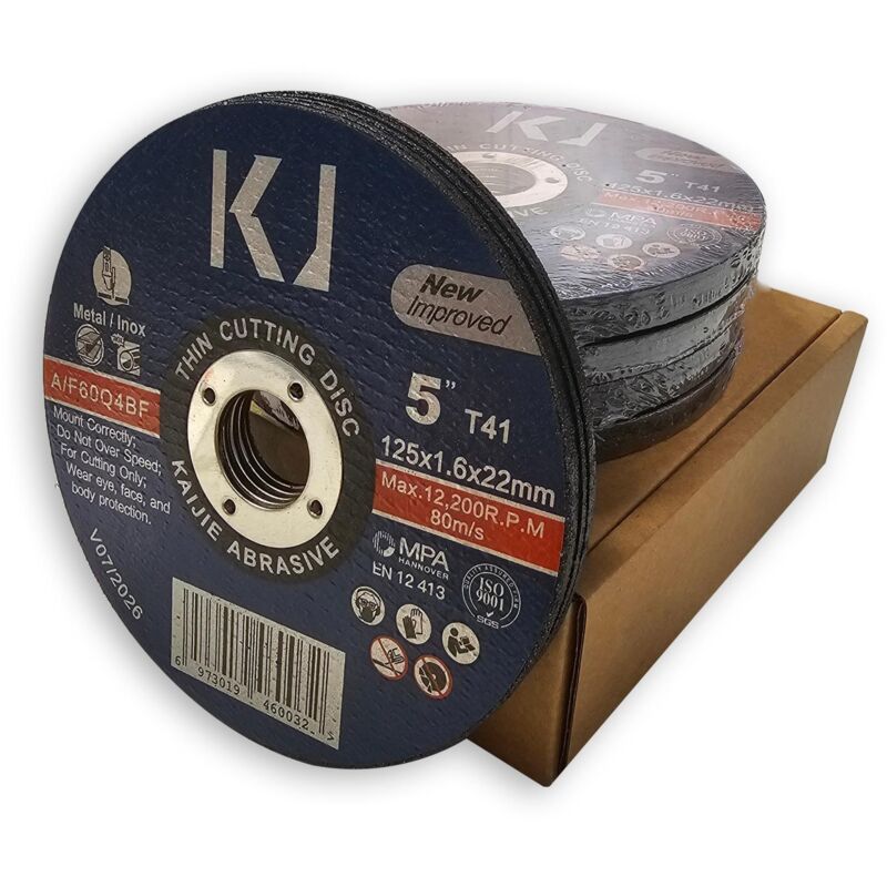 foto del prodotto dischi da taglio 125 x 1,6 x 22 mm per metallo, acciaio inossidabile 25 pz