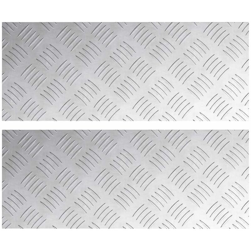 foto del prodotto dischi quadrati 2 pcs argento 50 x 20 cm alluminio - vidaxl