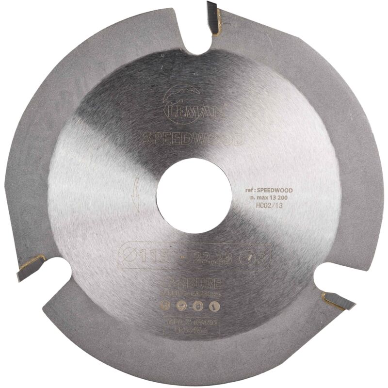 foto del prodotto disco 115mm in carburo speedwood